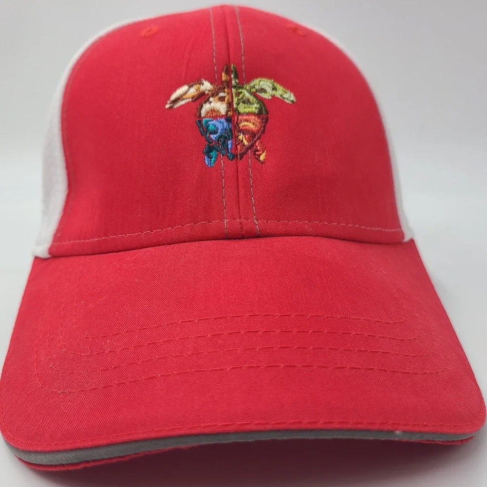 Atlantic Beach Country Club Hat Adjustable Ahead Red White Ben Kohles Turtle Men